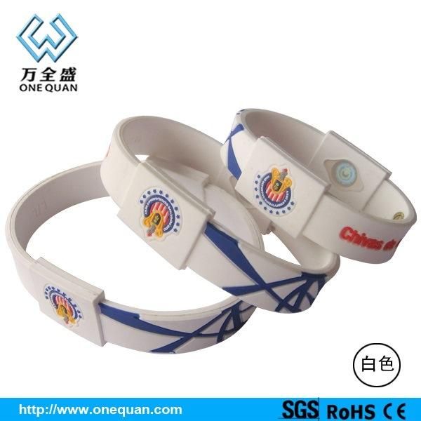 Direct China Factory Price Silicone Sports Bracelet Laser Engraved Adjustable Bangle