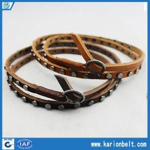 1.0cm Wide 2014 Women&prime;s Bracelet with Mushroom Nail (10-13095)