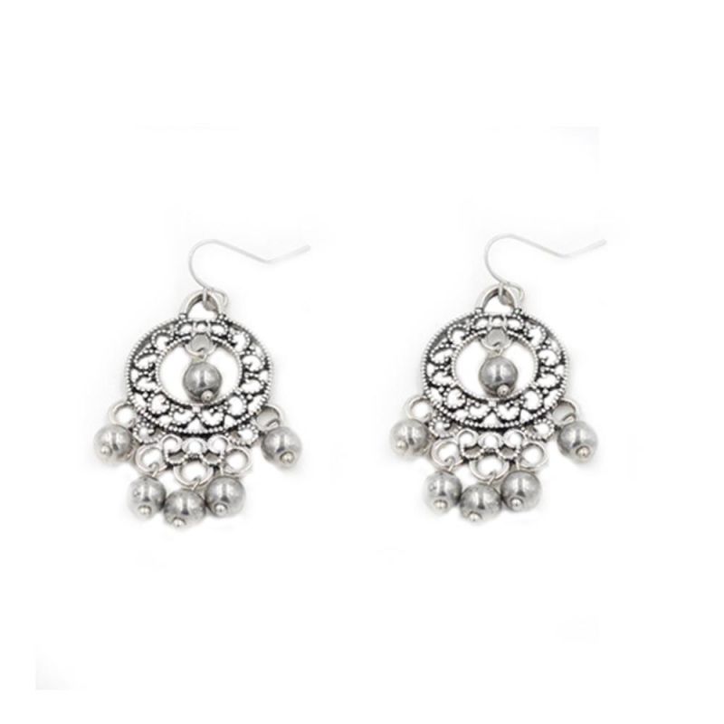 New Fashion Alloy Geometry Silver Color Earring