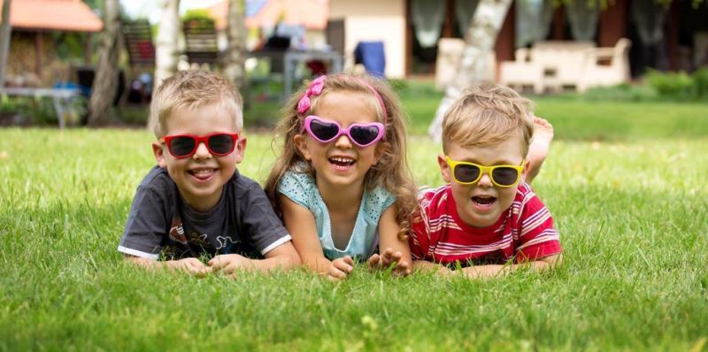 New Developed Rainbow Colorful Kids Fashion Sunglasses