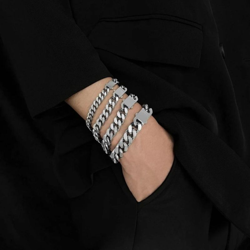 Manufacturer Custom Stainless Steel jewellery High Quality Waterproof New Arrivals Bracelet Cuban Jewelry Man Trendy Bracelet Men Fasihon Bracelet Jewelry