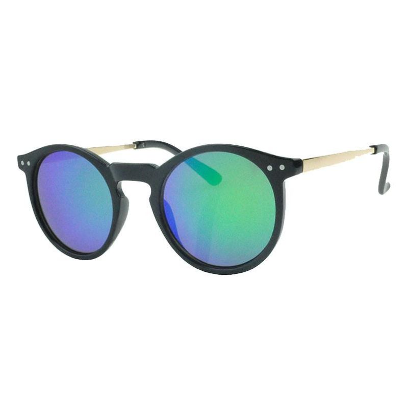 2017 Factory Directly Round Shape Fashion Sunglasses with Metal Temples