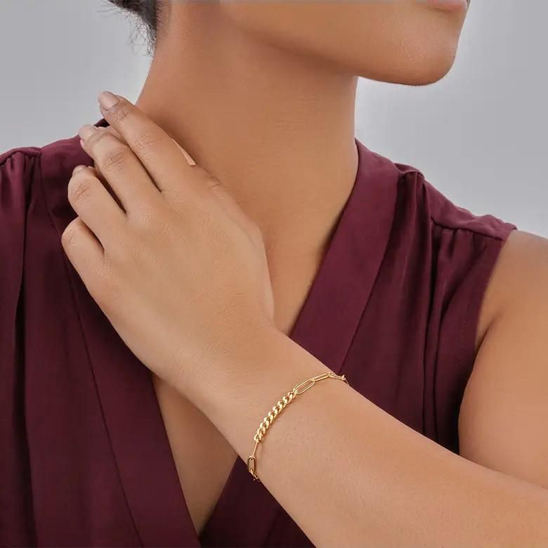 Manufacturer Customized Fashion Jewelry Non Discoloration High Quality Gold Plated Stainless Steel Non Discoloration Bracelet