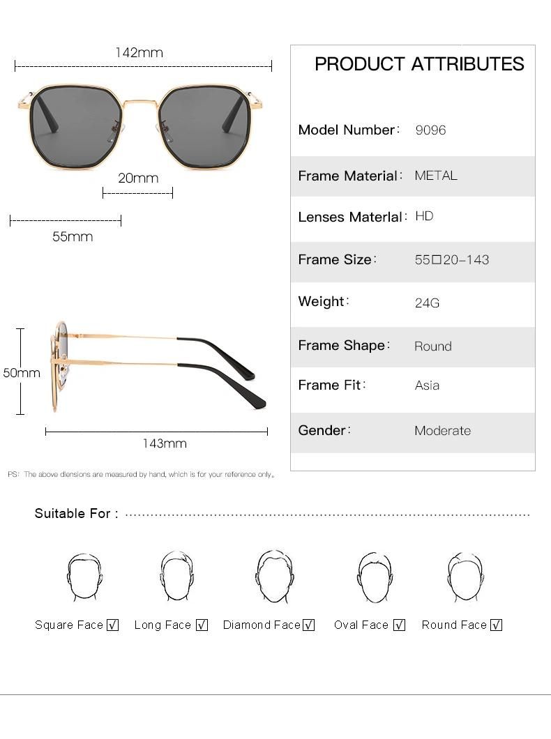 2020 New Design Round Metal Sunglasses