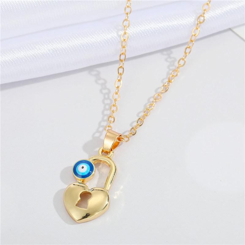 Golden Personality Demon Eye Pendant Necklace