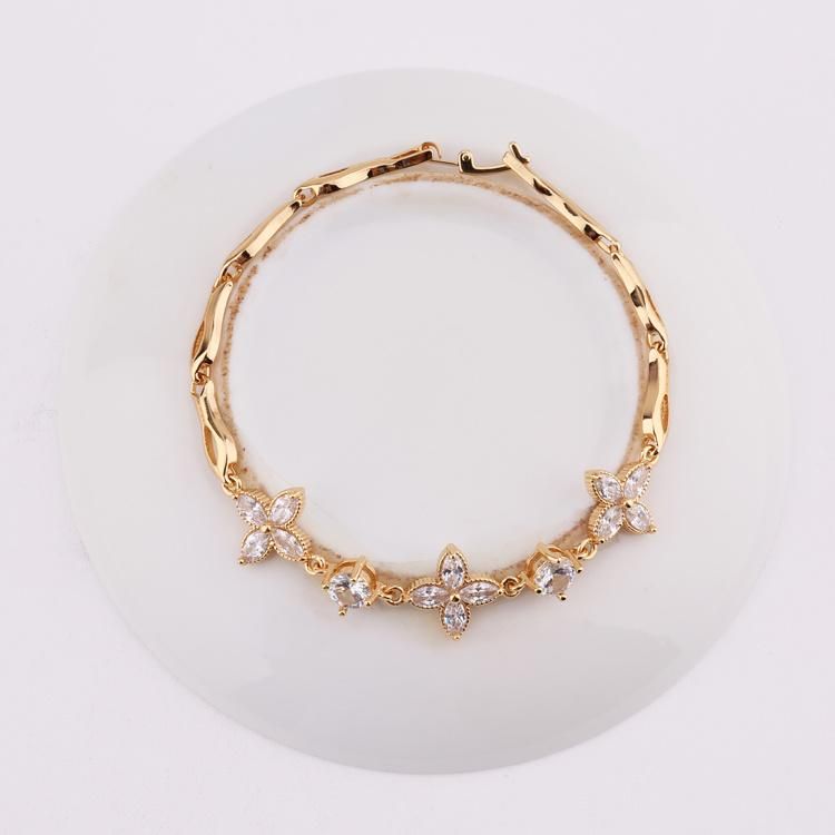 Wholesale Mexican Popular Cubic Zircon 18K Gold Plated Friendship New Fashion Bracelets for Young People Jewelry