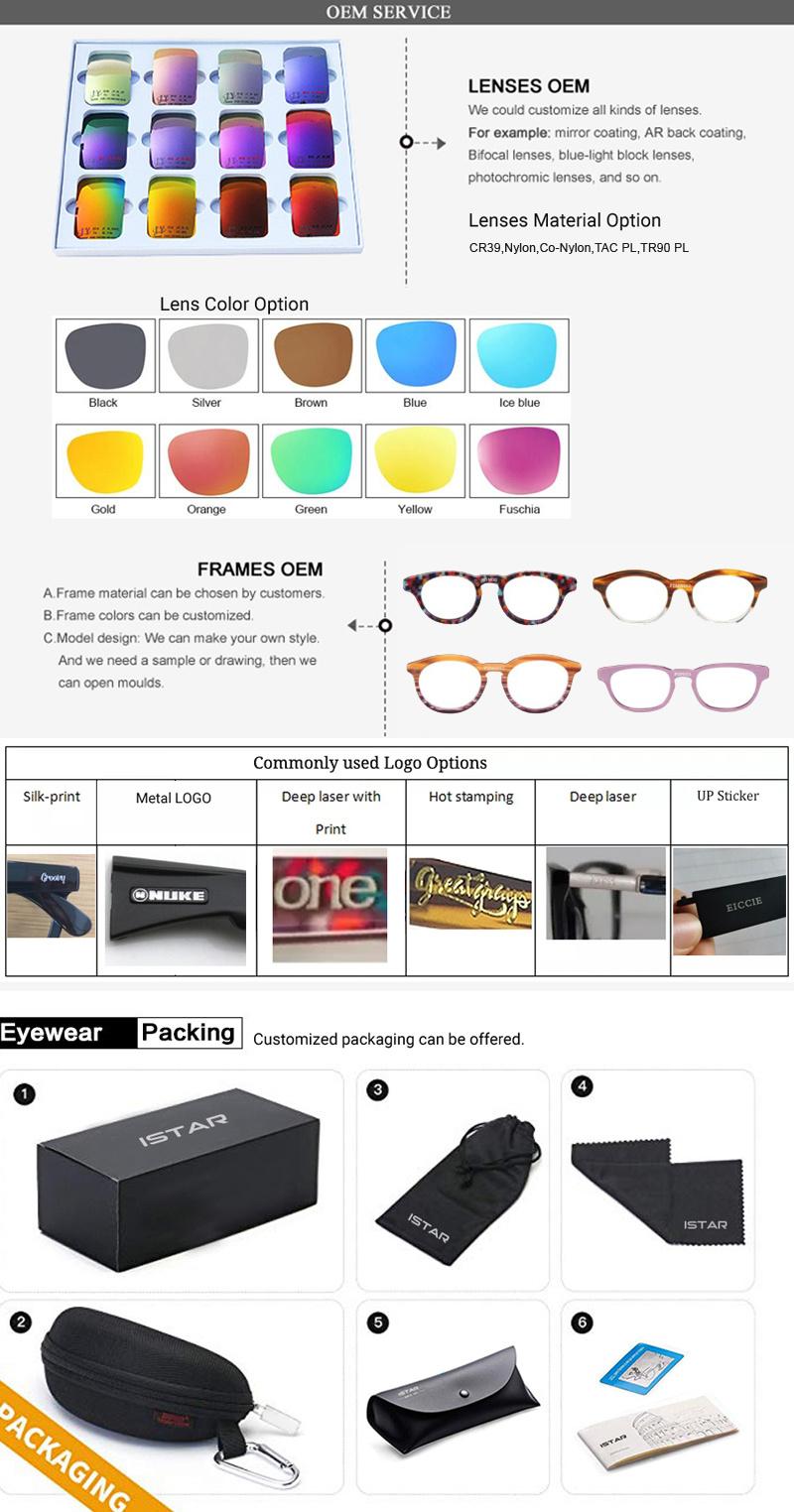 Square High Quality Handmade Acetate Frame Big Arms Sunglasses