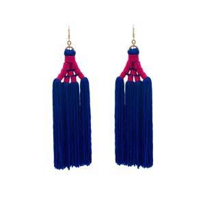 Fashion Jewelry Women Gifts Bohemian Blue Tassel Drop Earrings