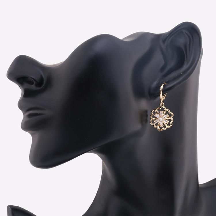 Zircon Khazana Base Pendant Golden Earring Designs for Women