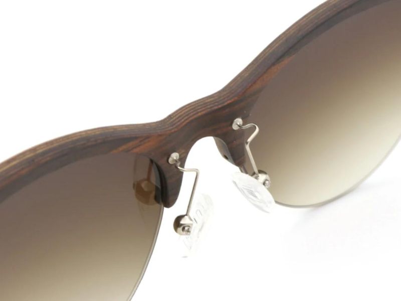 Ready Goods Cat Eye Polarized Women Black Walnut Wooden Sunglasses