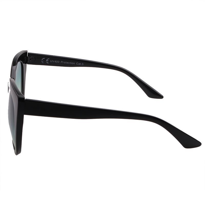 2020 Oversized Black Retro Fashion Sunglasses with Ocean Lens