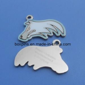 Wolf Design Metal Jewelry Tag