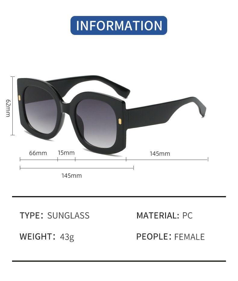 New Arrival Injection Frame Oversized Sunglass Fashion Designer Women′s Sunglasses
