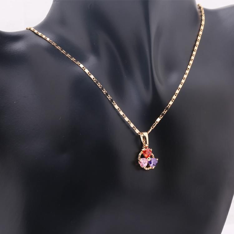 Costume Wholesale Fashion Imitation Charm Silver Gold Stainless Steel Jewelry with Earring Sets Pendant Necklace