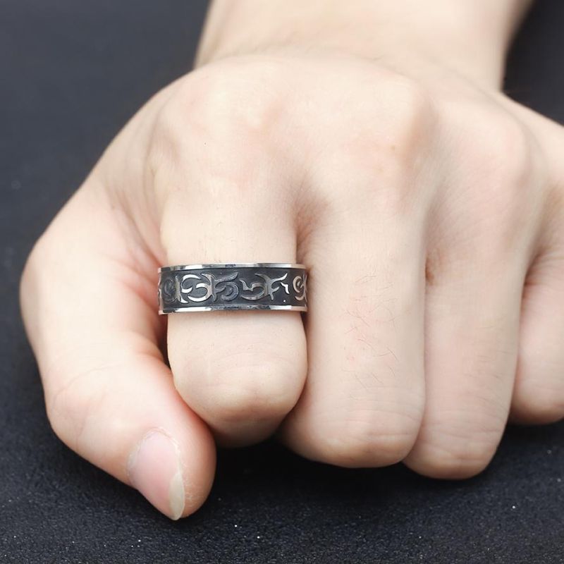 Custom 6-10 Classic Men Women Rings Wearable Engagement Fidget Spinner Wedding Rings Silver Stainless Steel Men′ S Rings