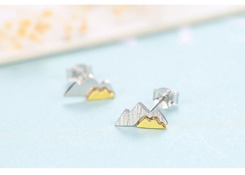 White Two Moutain Earrings Sets Stud for Women