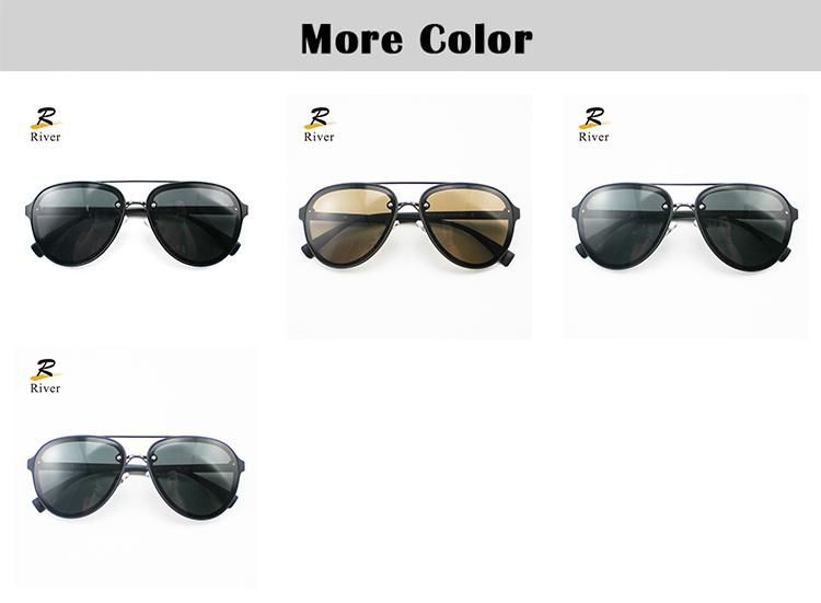 2021 Flat Top Oversize Tr Frame Stock Polarized Men Sunglasses