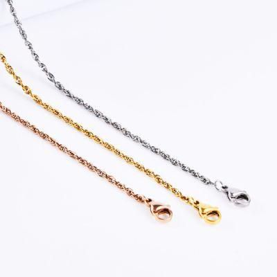 Fashion Craft Design Stainless Steel Gold Plated Jewelry Necklace Bangle for Ladies