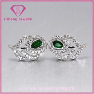 Emerald CZ Gemstone Jewelry 925 Sterling Silver Earring