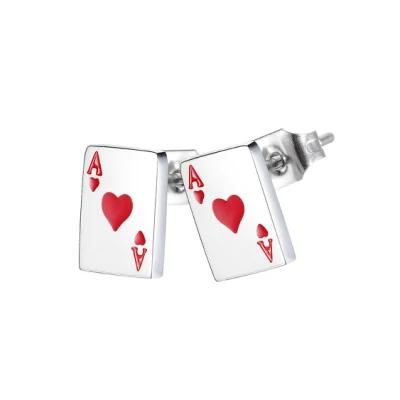 Fashion Personalized Creative Poker Earrings Jewelry