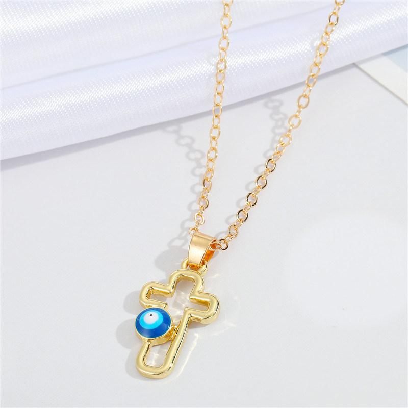 Golden Personality Demon Eye Pendant Necklace