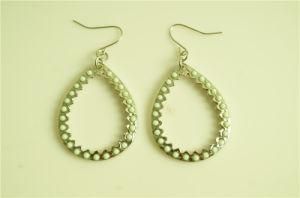 Alloy Textured with Acrylic Stone Paved Earring
