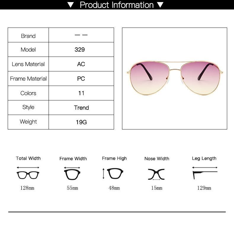 Occident Style New Gradient Color Classics Sunglasses Men and Women