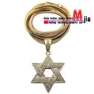 New Iced out David Star Pendant Necklace (MP306)