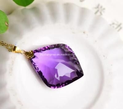 18K Gold Inlaid Pendant Amethyst Pendant Donghai Crystal