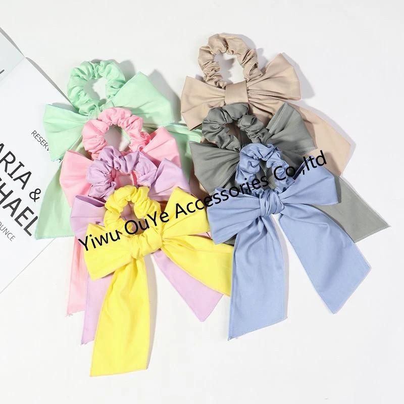 Customized Fashion Bow Decoration Hair Accessories Hair-Ring Elastic Scrunchies Hairbands