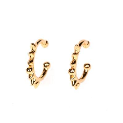 Fashion Non Pierced Jewelry 18K Gold Plated C Shape Ear Cuff Earrings