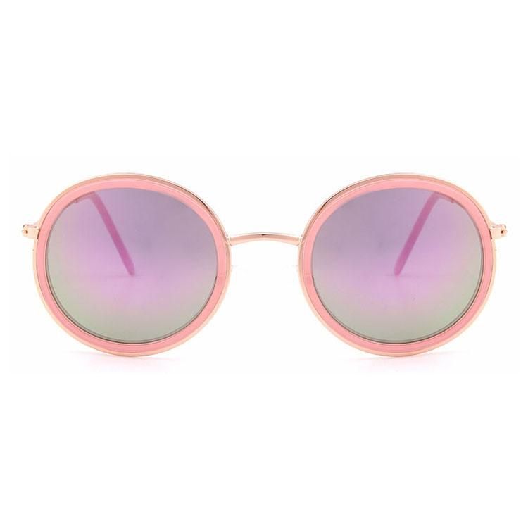Round Shape Pink Frame with Pink Tips Sunglasses