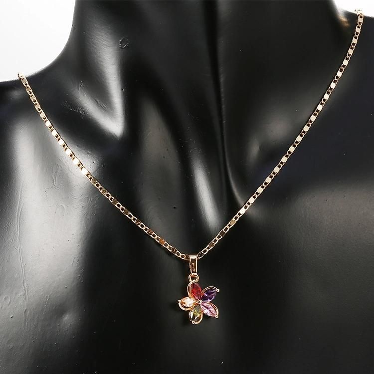Fashion Costume Imitation Women 18K Gold Plated Ring Bracelet Charm Jewelry with Earring, Pendant, Necklace Sets