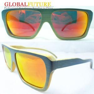 Fashion Blue Bamboo Polarized Sunglasses