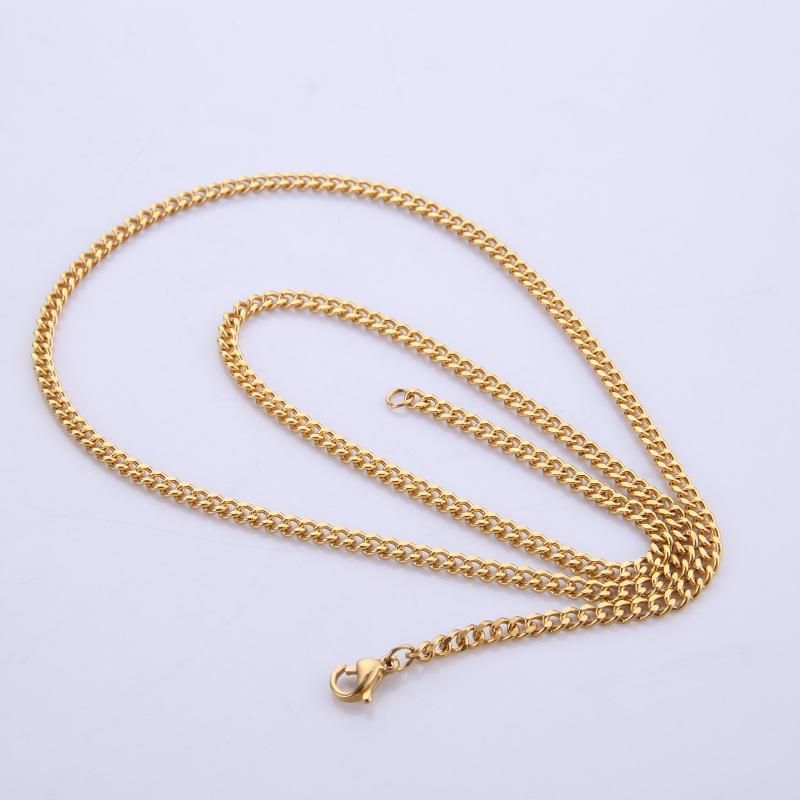 Gourmette Chain Stainless Steel Jewelry Necklace for Men and Women