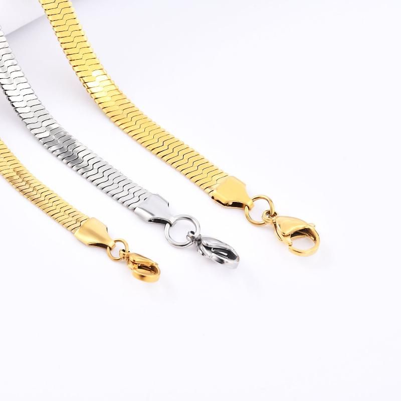 Fashion Jewelry Accessories 316L Stainless Steel Herring Bone Neckalce for Men