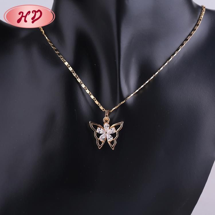 Fashion Wholesale Hengdian Costume Imitation Gold Plated Earring Sets Pendant Necklace Jewelry