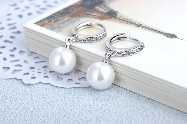 925 Sterling Silver Pearl Dangle Earrings for Women Graceful Accessories Fashion Earring Gift