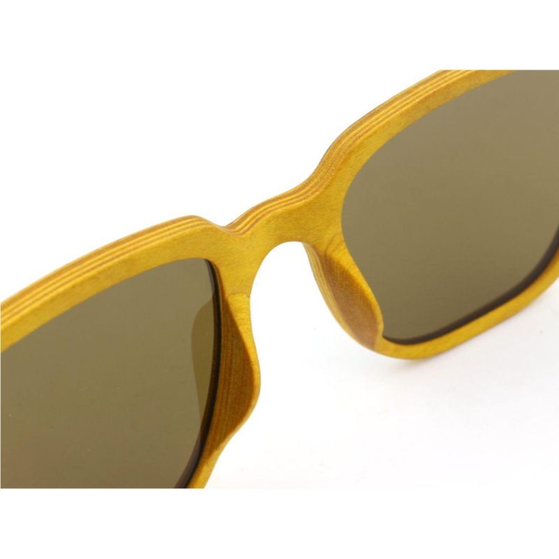 Retro Round Nature Wooden Sunglassess Polarized Sunglasses UV400 Lens Sun Glasses
