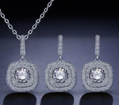Colorful CZ Necklace Jewelry, Wedding Bridal CZ Necklace Jewelry, Bridal Pearl CZ Jewelry, Wedding Jewelry, Bridal Jewelry
