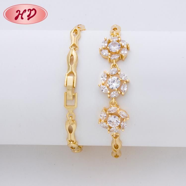 Wholesale New Fashion 18K Gold Plated White Bracelet Jewelry