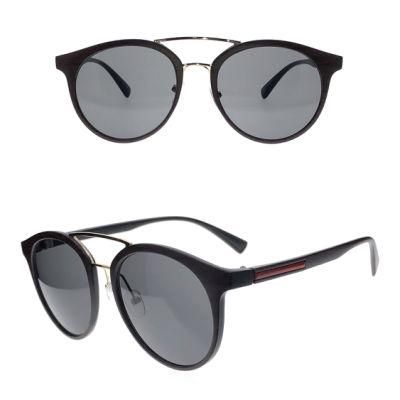 Round Frame Double Nose Bridges Fashion Sunglasses