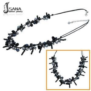 Fashion Jewelry Black Sennit Necklace for Women (CTMR130202007)