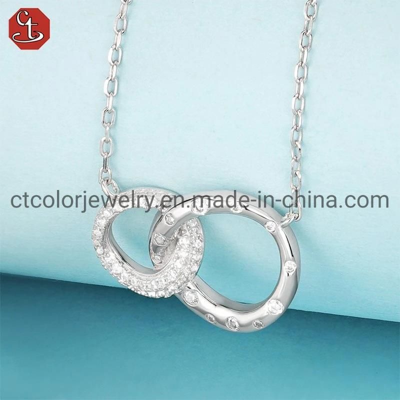 Custom Design Fashion 925 Silver Jewelry Necklace Ring Earring Jewelry set