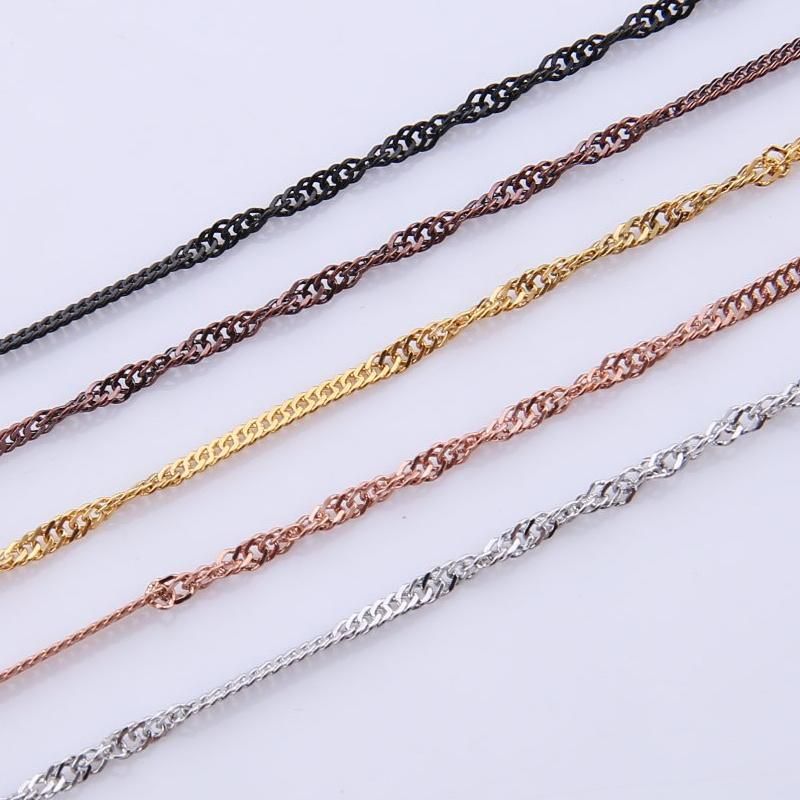 Hot Selling Necklace Making Double Curb Chain with Singapore Chain