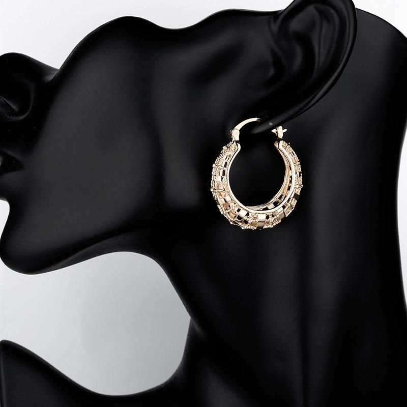 Custom 18K Gold Plated Oversized Hoop Earings for Women Jewelry