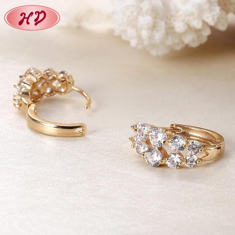 2020 Fashion Latest Style 18K Saudi Gold Earrings Jewelry with Wholesale Price