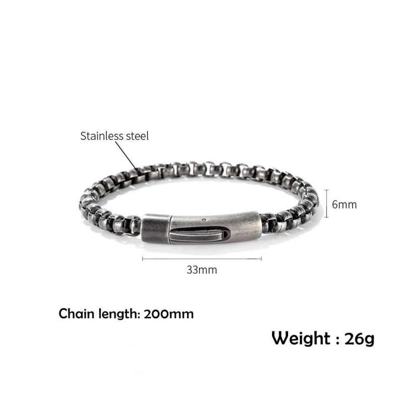 Link Chain Stainless Steel Bracelets Wristband Bangle Bracelets Fashion Jewelry for Mens