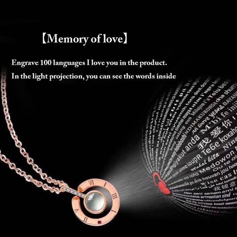 Girlfriend Wedding Gift Projection Romantic Love Pendant Necklace Fashion Accessories