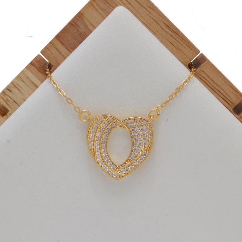 Wholesale High Quality Heart Shape Ladies Luxury Fashion Jewelry Necklace